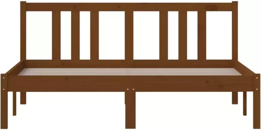 VidaXL -Bedframe-massief-hout-honingbruin-140x190-cm - Foto 2