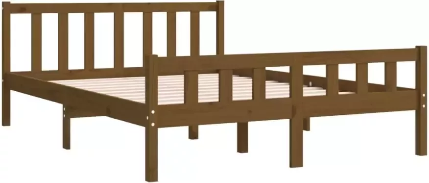 VidaXL -Bedframe-massief-hout-honingbruin-140x190-cm - Foto 4