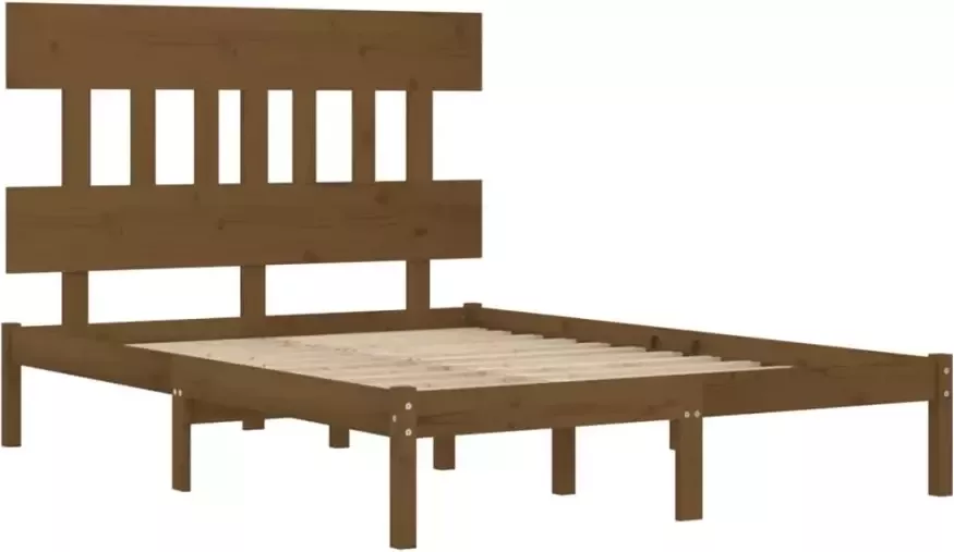 VidaXL -Bedframe-massief-hout-honingbruin-140x200-cm - Foto 3