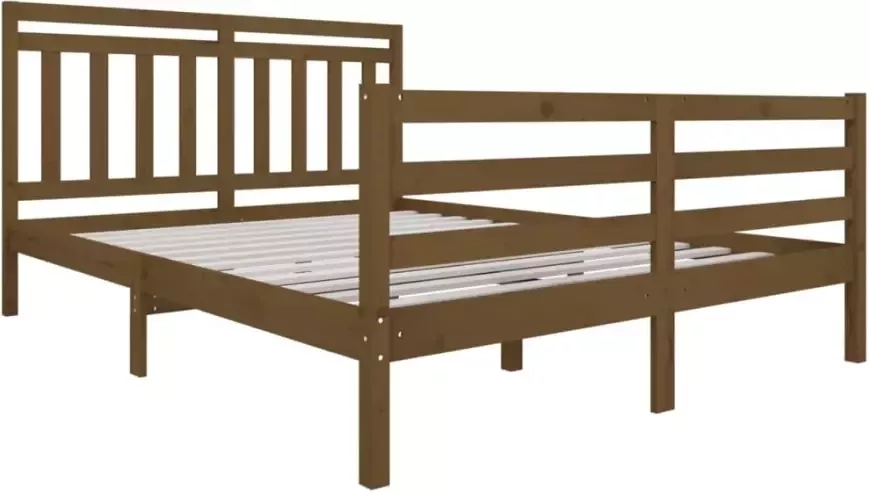 VidaXL -Bedframe-massief-hout-honingbruin-160x200-cm - Foto 4