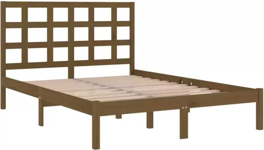VidaXL -Bedframe-massief-hout-honingbruin-200x200-cm - Foto 11