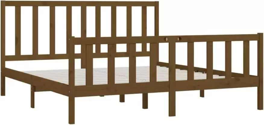 VidaXL -Bedframe-massief-hout-honingbruin-200x200-cm - Foto 8