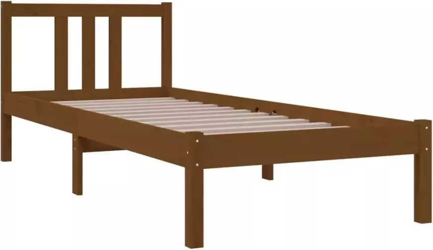 VidaXL -Bedframe-massief-hout-honingbruin-75x190-cm-2FT6-Small-Single - Foto 10