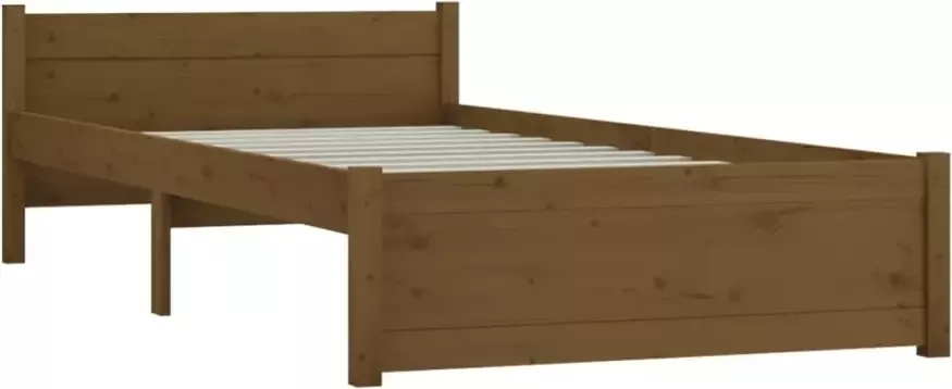 VidaXL -Bedframe-massief-hout-honingbruin-90x200-cm - Foto 4