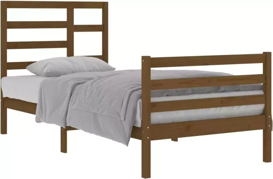 VidaXL -Bedframe-massief-hout-honingbruin-90x200-cm - Foto 4