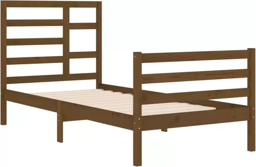 VidaXL -Bedframe-massief-hout-honingbruin-90x200-cm - Foto 3