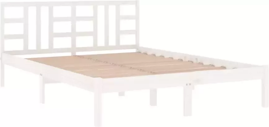 VidaXL -Bedframe-massief-hout-wit-120x190-cm-4FT-Small-Double - Foto 3
