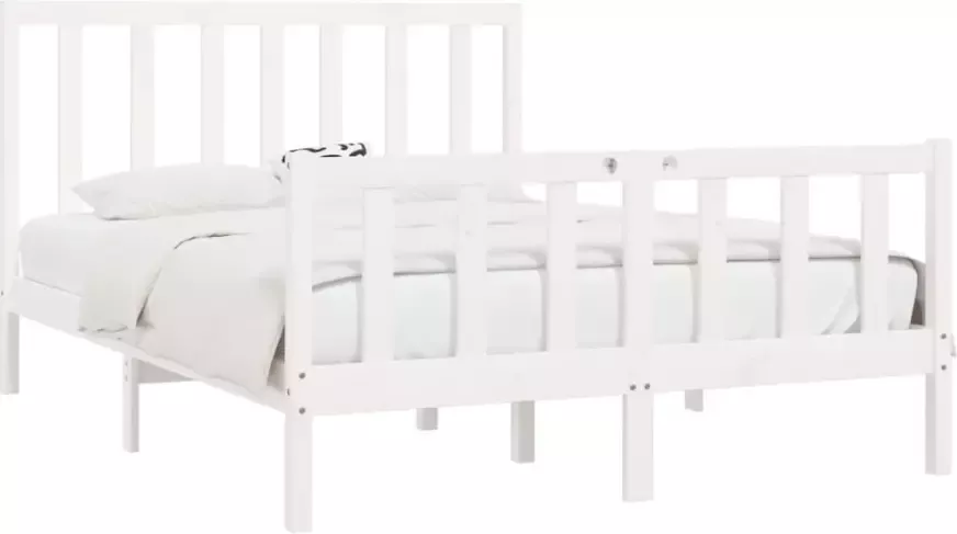 VidaXL -Bedframe-massief-hout-wit-120x190-cm-4FT-Small-Double - Foto 19