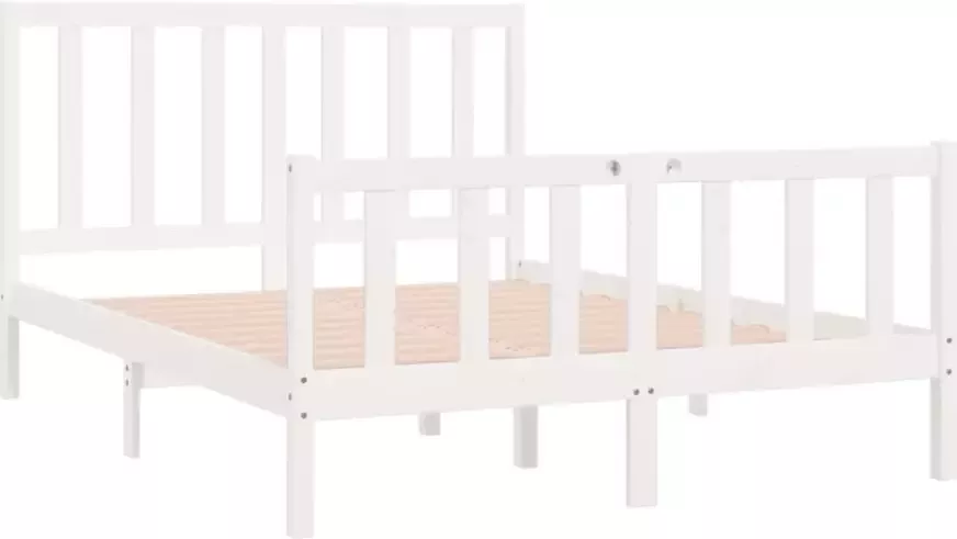 VidaXL -Bedframe-massief-hout-wit-120x190-cm-4FT-Small-Double - Foto 17