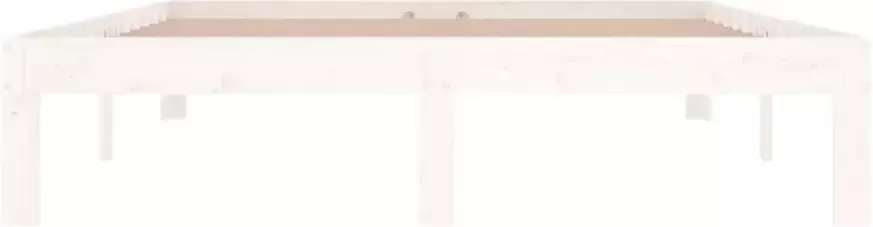 VidaXL -Bedframe-massief-hout-wit-135x190-cm-4FT6-double - Foto 3