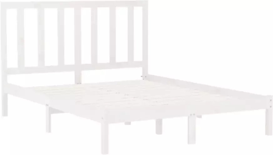 VidaXL -Bedframe-massief-hout-wit-140x200-cm - Foto 6