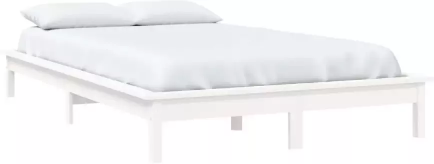 VidaXL -Bedframe-massief-hout-wit-150x200-cm-5FT-King-Size - Foto 6