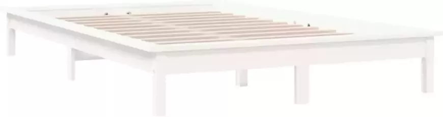 VidaXL -Bedframe-massief-hout-wit-150x200-cm-5FT-King-Size - Foto 5