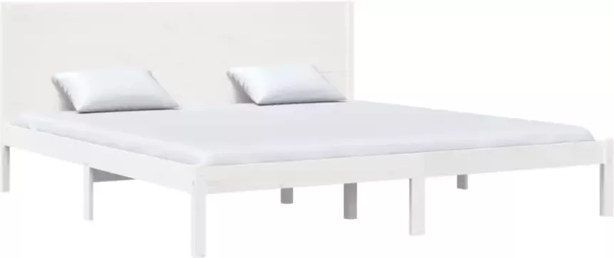 VidaXL -Bedframe-massief-hout-wit-180x200-cm-6FT-Super-King - Foto 4