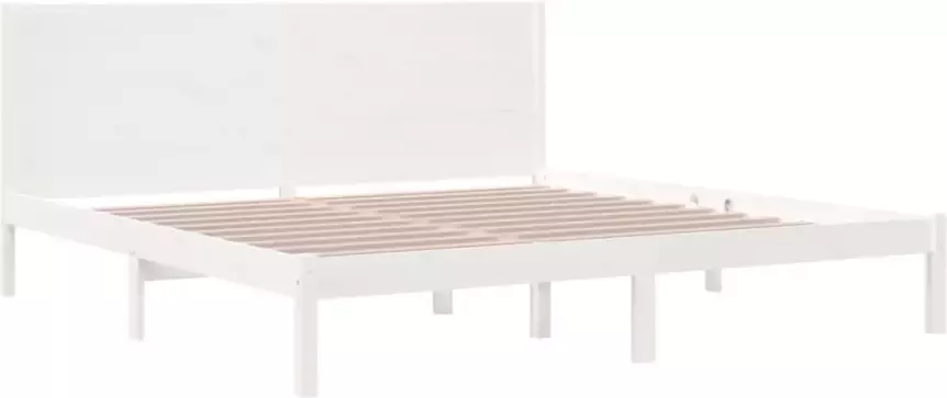 VidaXL -Bedframe-massief-hout-wit-180x200-cm-6FT-Super-King - Foto 3