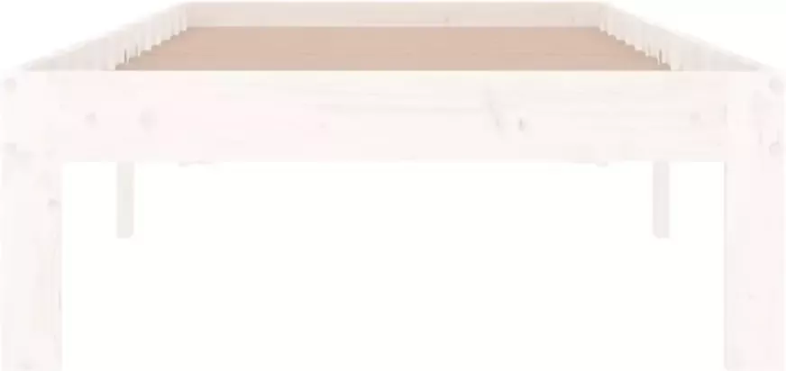 VidaXL -Bedframe-massief-hout-wit-75x190-cm-2FT6-small-single - Foto 4