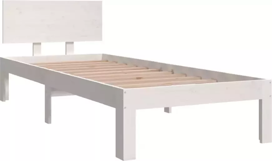 VidaXL -Bedframe-massief-hout-wit-75x190-cm-2FT6-Small-Single - Foto 4