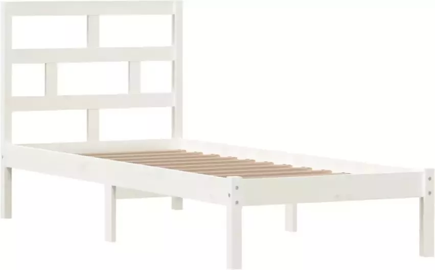 VidaXL -Bedframe-massief-hout-wit-75x190-cm-2FT6-Small-Single - Foto 7