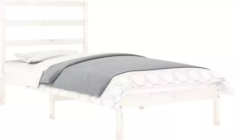 VidaXL -Bedframe-massief-hout-wit-75x190-cm-2FT6-Small-Single - Foto 8