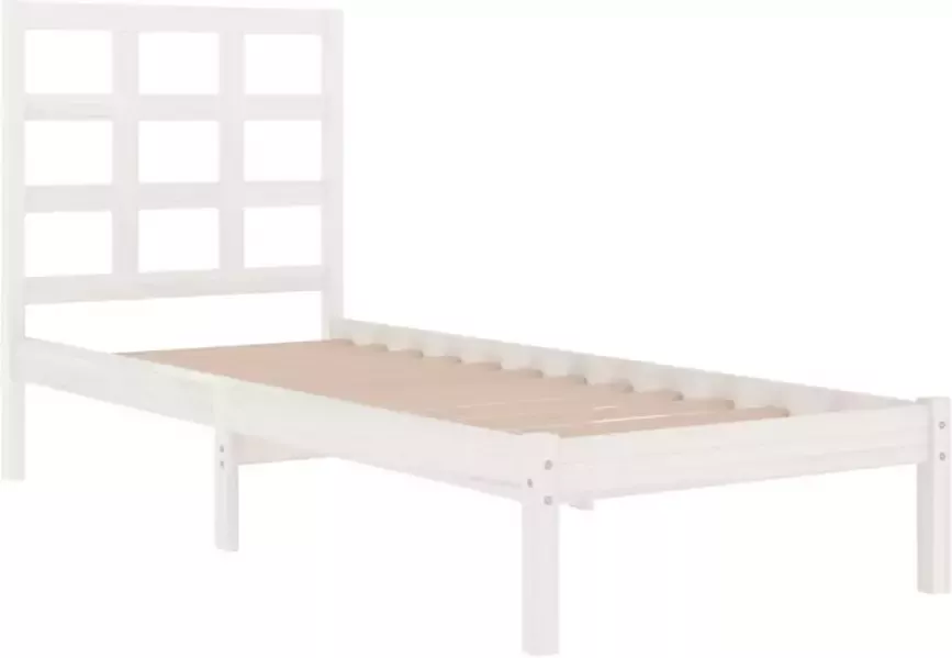 VidaXL -Bedframe-massief-hout-wit-75x190-cm-2FT6-Small-Single - Foto 3