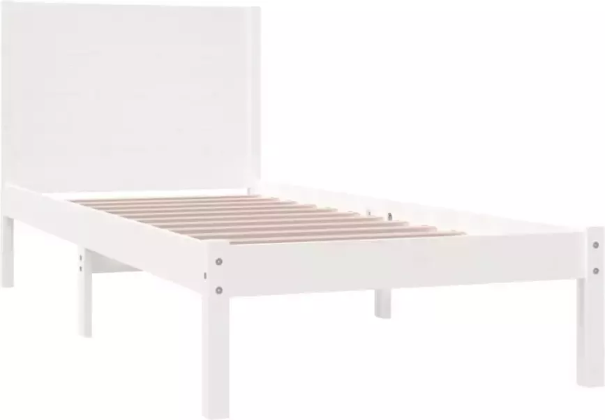 VidaXL -Bedframe-massief-hout-wit-75x190-cm-2FT6-Small-Single - Foto 18