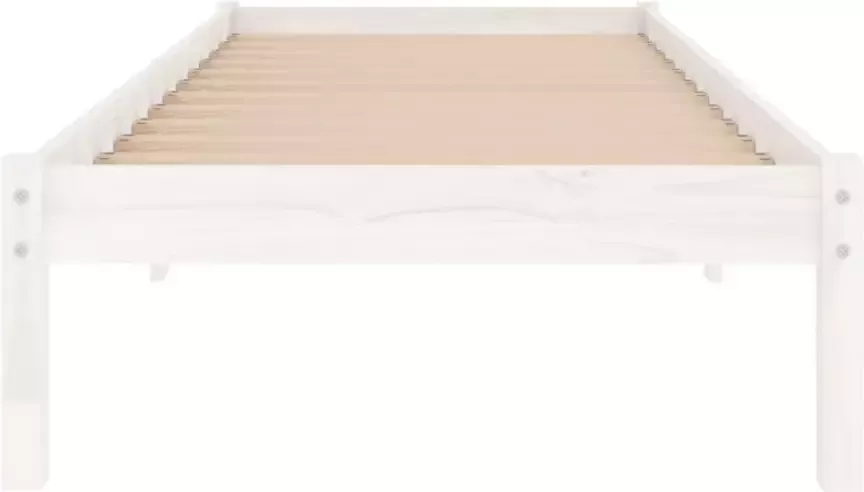 VidaXL -Bedframe-massief-hout-wit-90x190-cm-3FT-Single - Foto 4