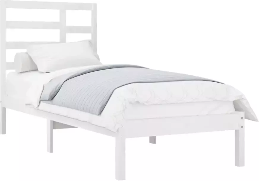 VidaXL -Bedframe-massief-hout-wit-90x190-cm-3FT6-Single - Foto 12
