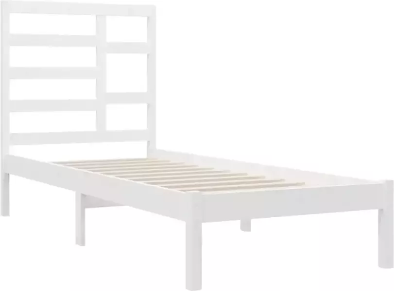 VidaXL -Bedframe-massief-hout-wit-90x190-cm-3FT6-Single - Foto 15
