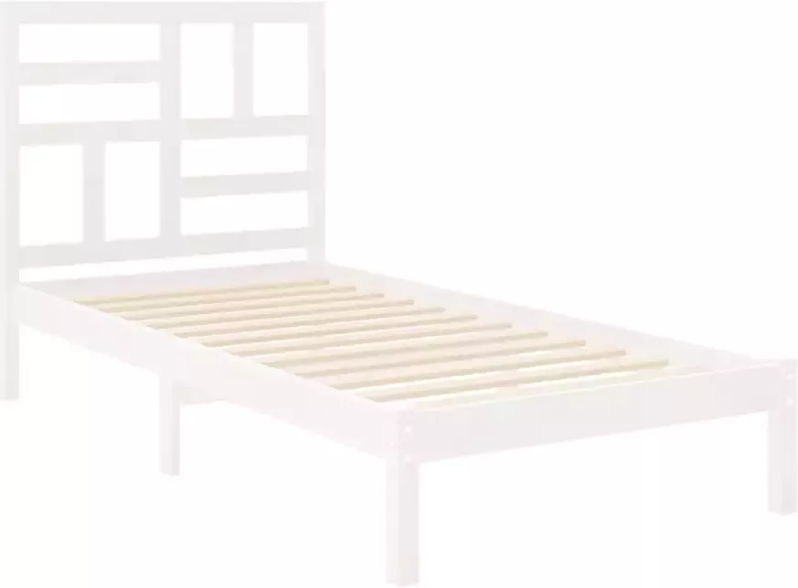 VidaXL -Bedframe-massief-hout-wit-90x190-cm-3FT6-Single - Foto 11