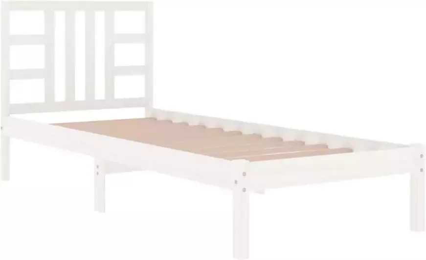 VidaXL -Bedframe-massief-hout-wit-90x190-cm-3FT-Single - Foto 4