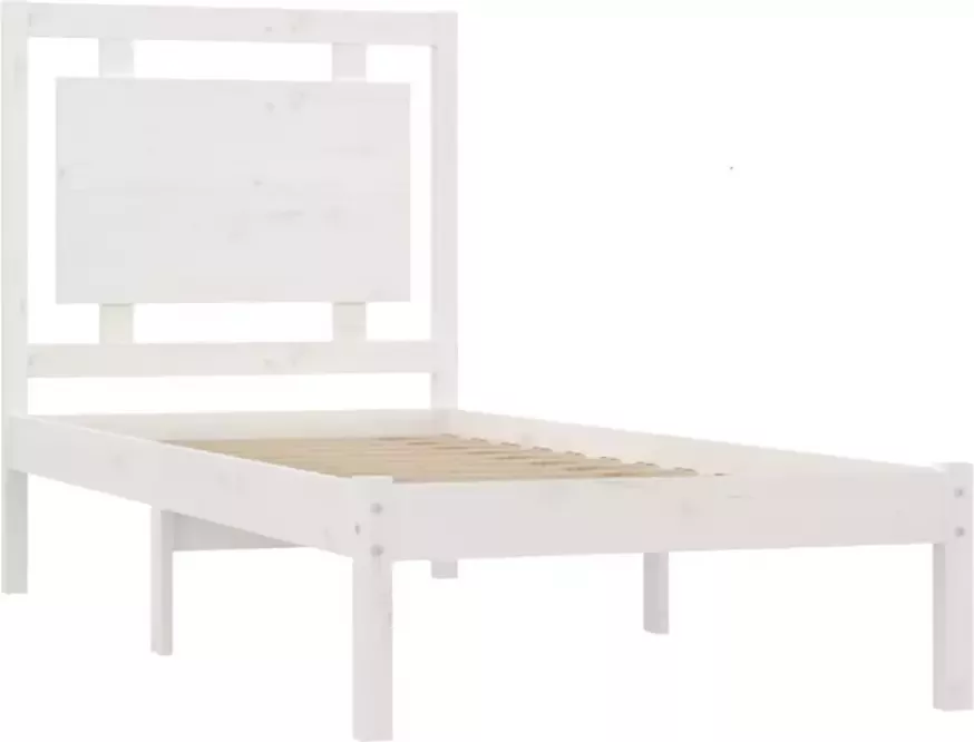 VidaXL -Bedframe-massief-hout-wit-90x190-cm-3FT-Single - Foto 3