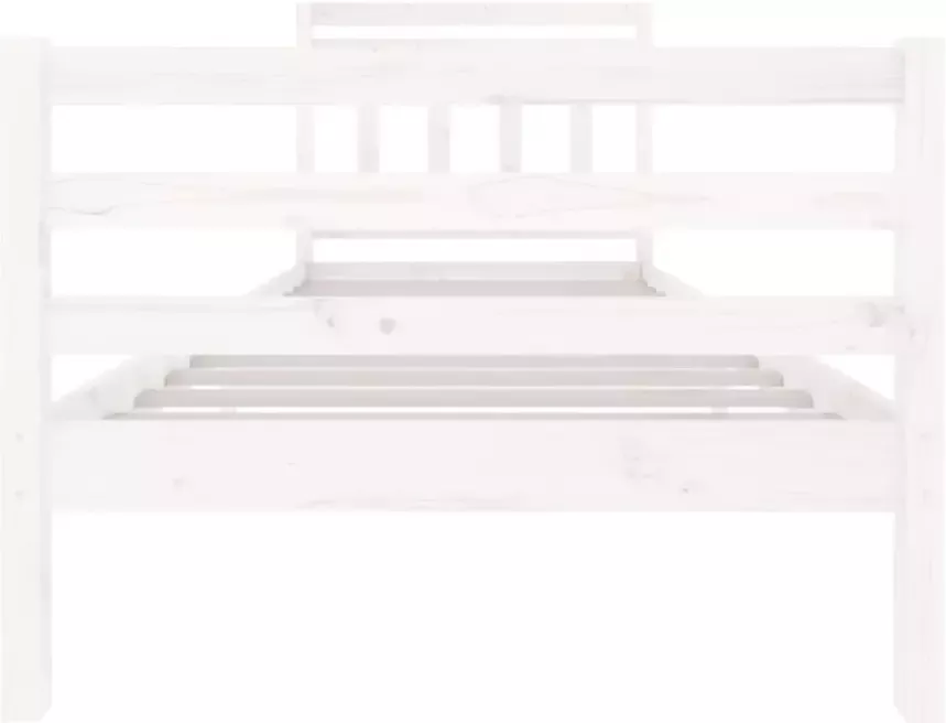 VidaXL -Bedframe-massief-hout-wit-90x200-cm