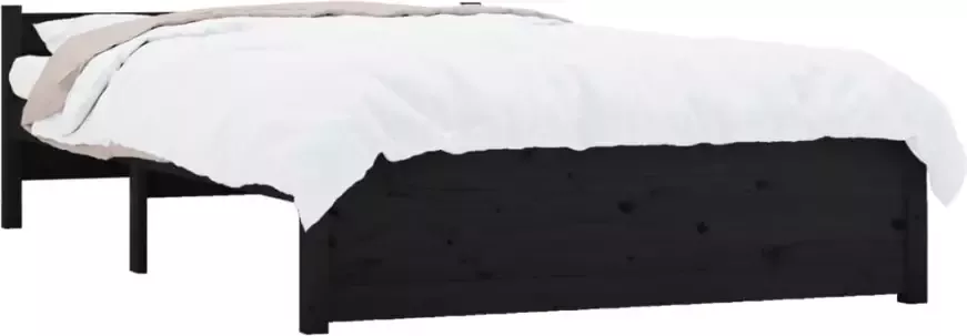 VidaXL -Bedframe-massief-hout-zwart-120x190-cm-4FT-Small-Double - Foto 6