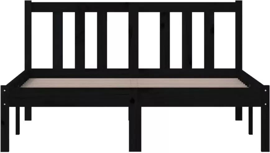 VidaXL -Bedframe-massief-hout-zwart-120x200-cm - Foto 3