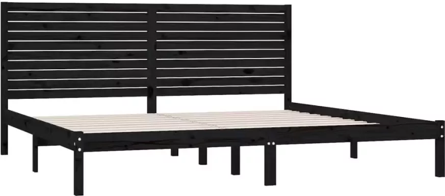 VidaXL -Bedframe-massief-hout-zwart-180x200-cm-6FT-Super-King - Foto 4