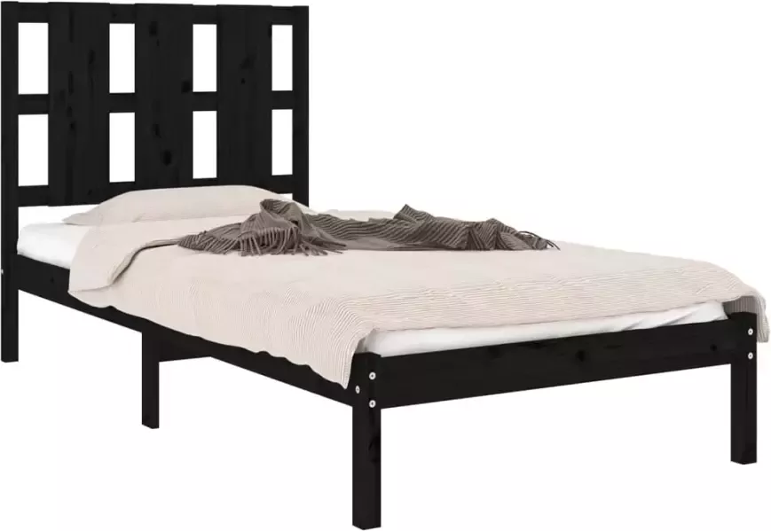 VidaXL -Bedframe-massief-hout-zwart-90x190-cm-3FT-Single - Foto 5