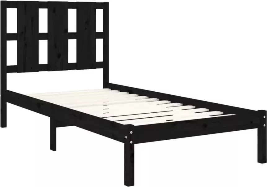 VidaXL -Bedframe-massief-hout-zwart-90x190-cm-3FT-Single - Foto 4