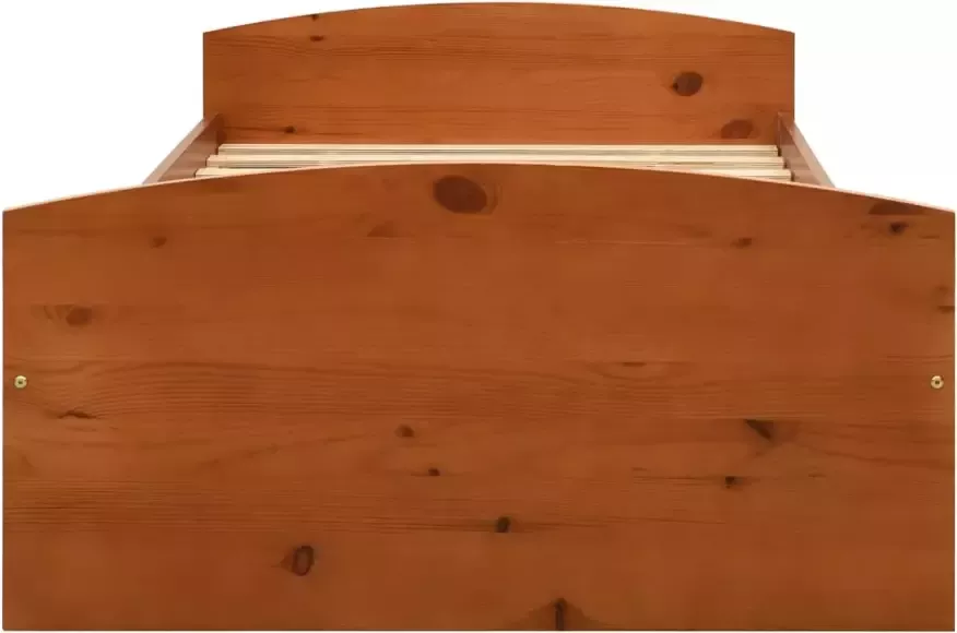 VIDAXL Bedframe met 2 lades massief grenenhout honingbruin 90x200 cm