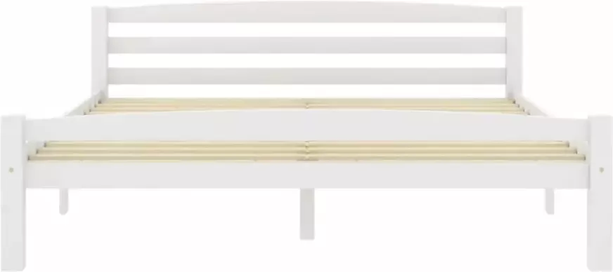 VIDAXL Bedframe met 2 lades massief grenenhout wit 160x200 cm