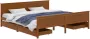 VIDAXL Bedframe met 4 lades massief grenenhout honingbruin 180x200 cm - Thumbnail 4