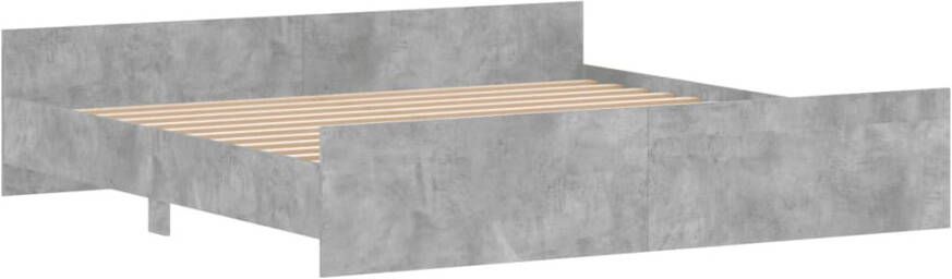 VidaXL -Bedframe-met-hoofd--en-voeteneinde-betongrijs-180x200-cm