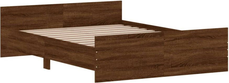 VidaXL -Bedframe-met-hoofd--en-voeteneinde-bruineikenkleurig-140x190-cm - Foto 6