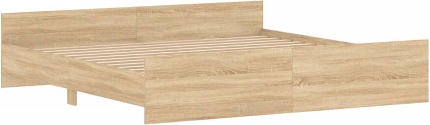 VidaXL -Bedframe-met-hoofd--en-voeteneinde-sonoma-eikenkleur-180x200-cm - Foto 4