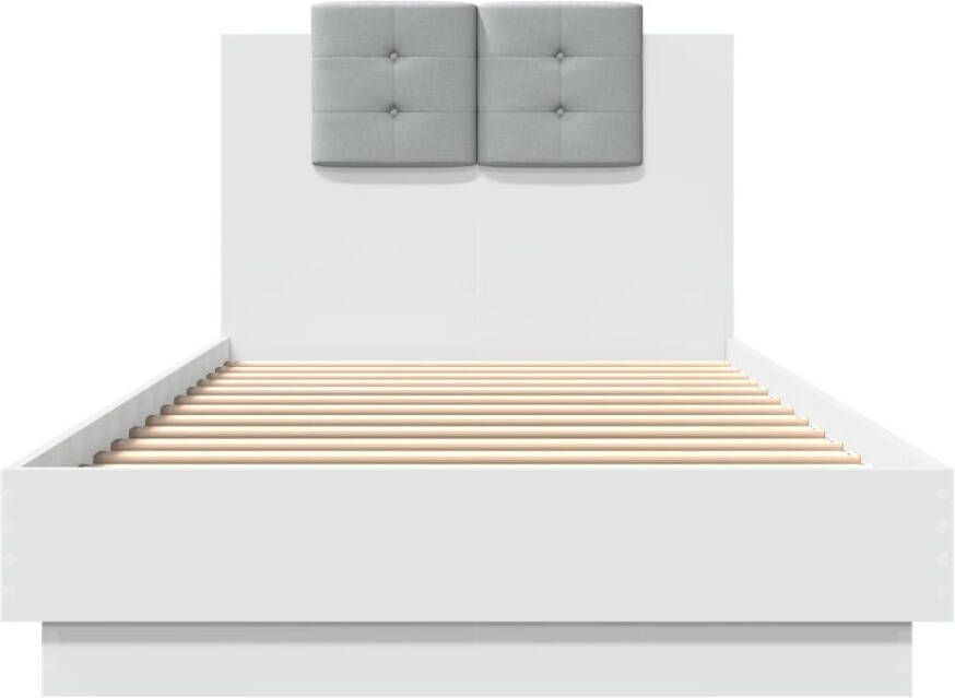 VidaXL -Bedframe-met-hoofdbord-bewerkt-hout-wit-90x200-cm