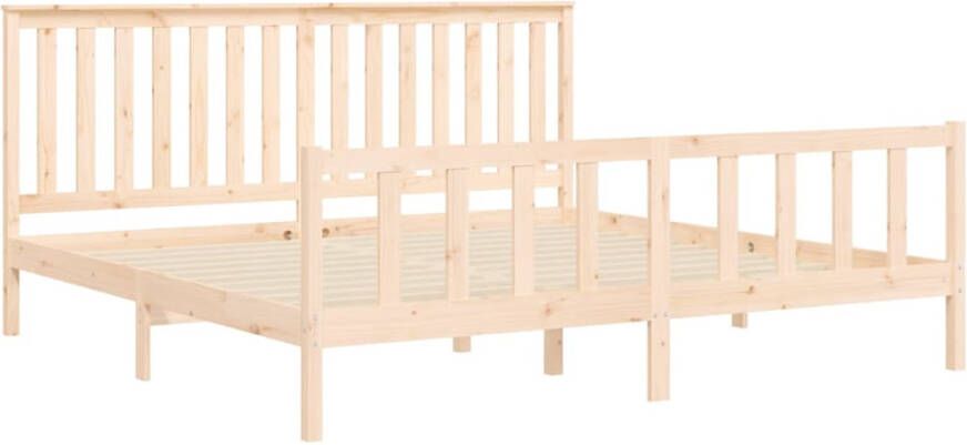 VidaXL -Bedframe-met-hoofdbord-grenenhout-180x200-cm-6FT-Super-King - Foto 4