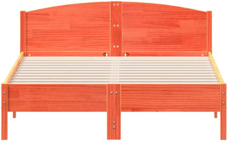 VidaXL Bedframe zonder matras massief grenenhout wasbruin 140x200 cm - Foto 2