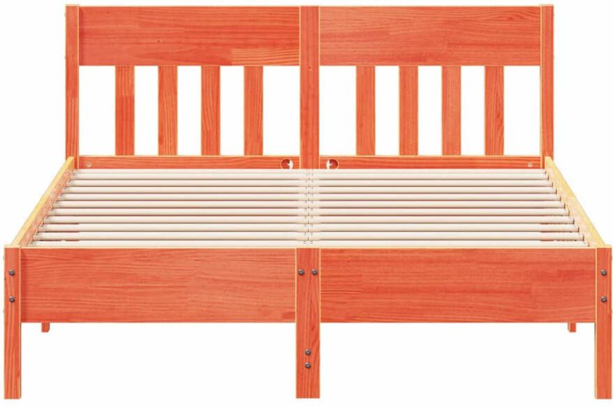VidaXL Bedframe zonder matras massief grenenhout wasbruin 140x200 cm - Foto 2