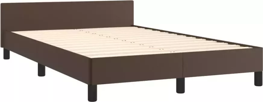 VIDAXL Bedframe met hoofdeinde zonder matras 120x200 cm bruin - Foto 4