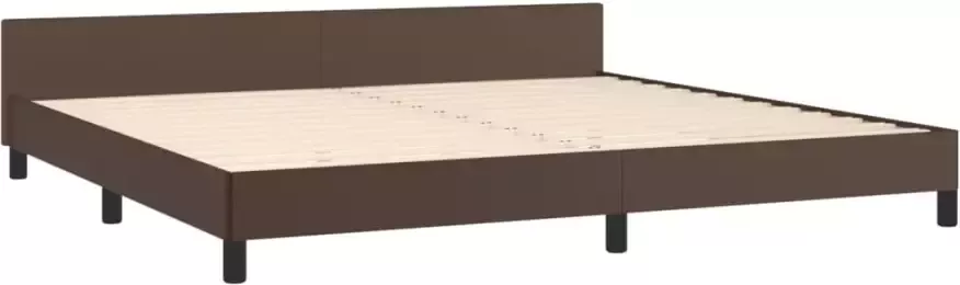 VidaXL Bedframe met hoofdeinde zonder matras 200x200 cm bruin - Foto 4