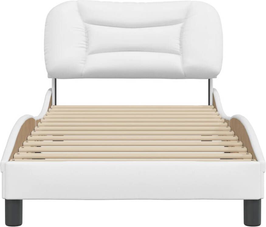 VidaXL Bedframe Viana zonder matras kunstleer wit 80x200 cm